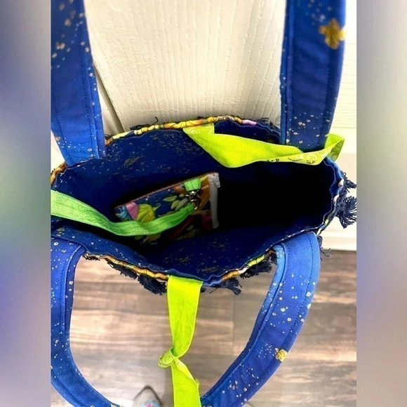 Tinker Bell Fairy Themed Custom Made Purse Tote and Matching Attached Zipper Bag - Picture 6 of 12